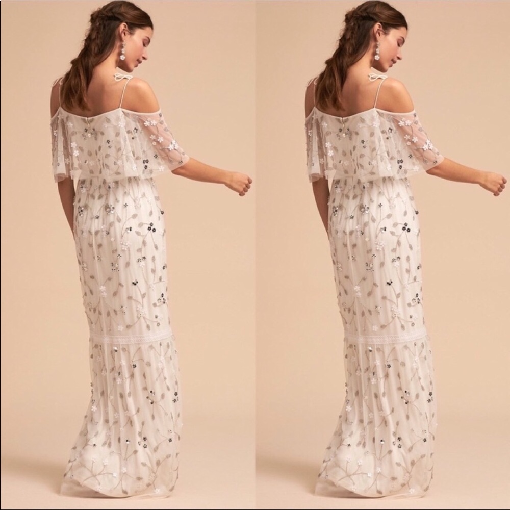 🆕NWT RARE BHLDN Faye Beaded Dress - Picture 7 of 16